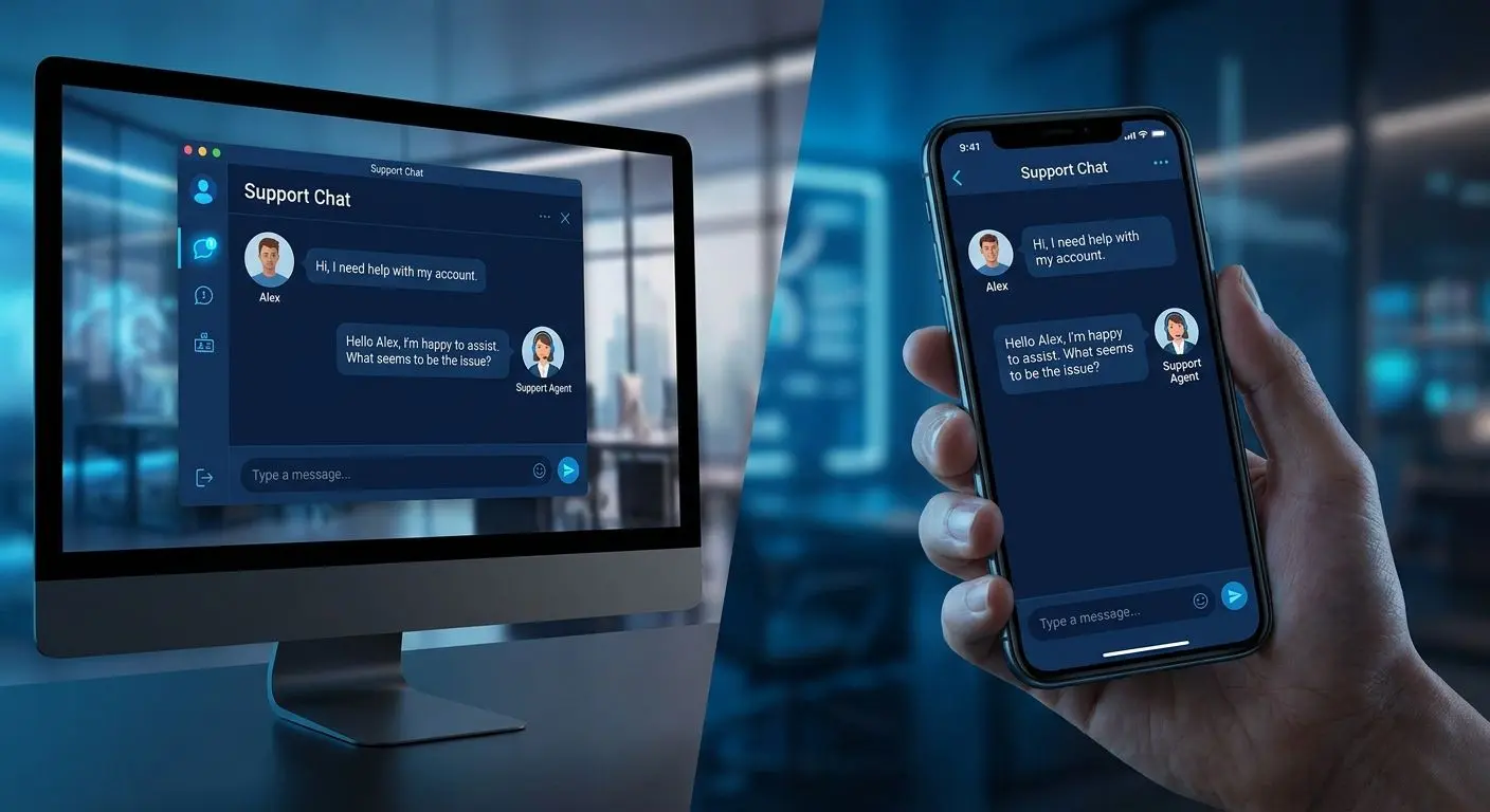 Chat live tra utente e operatore del servizio clienti