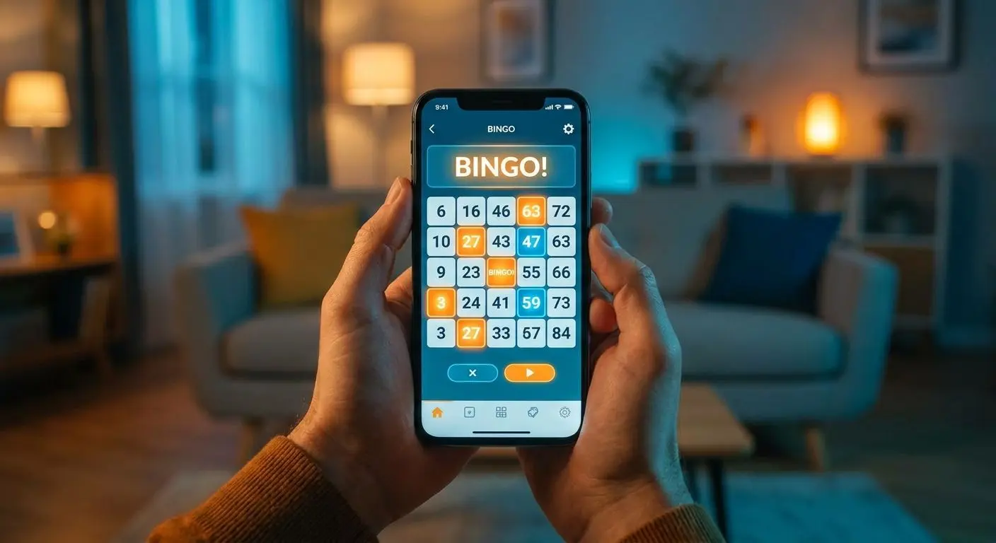 Giocatore usa lo smartphone per accedere al bingo online