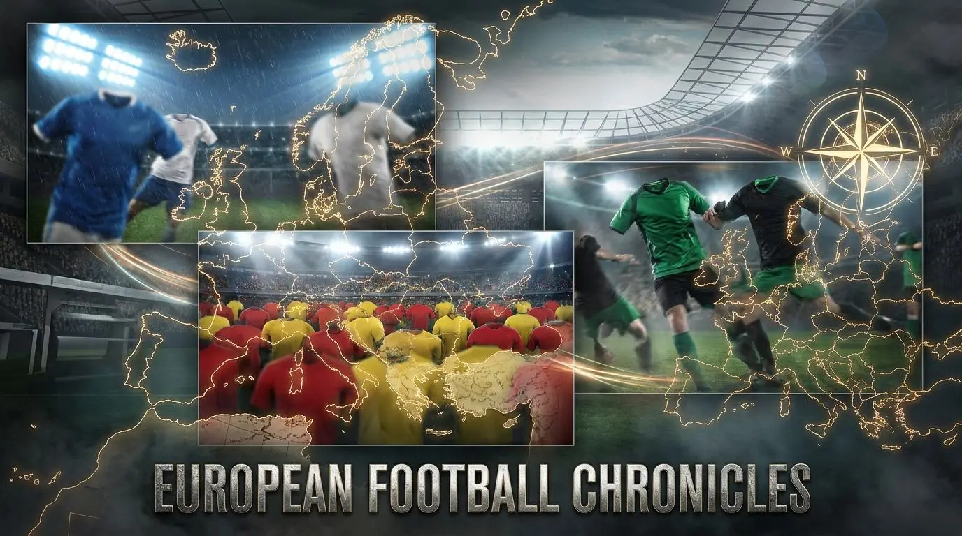 Collage di competizioni calcistiche europee